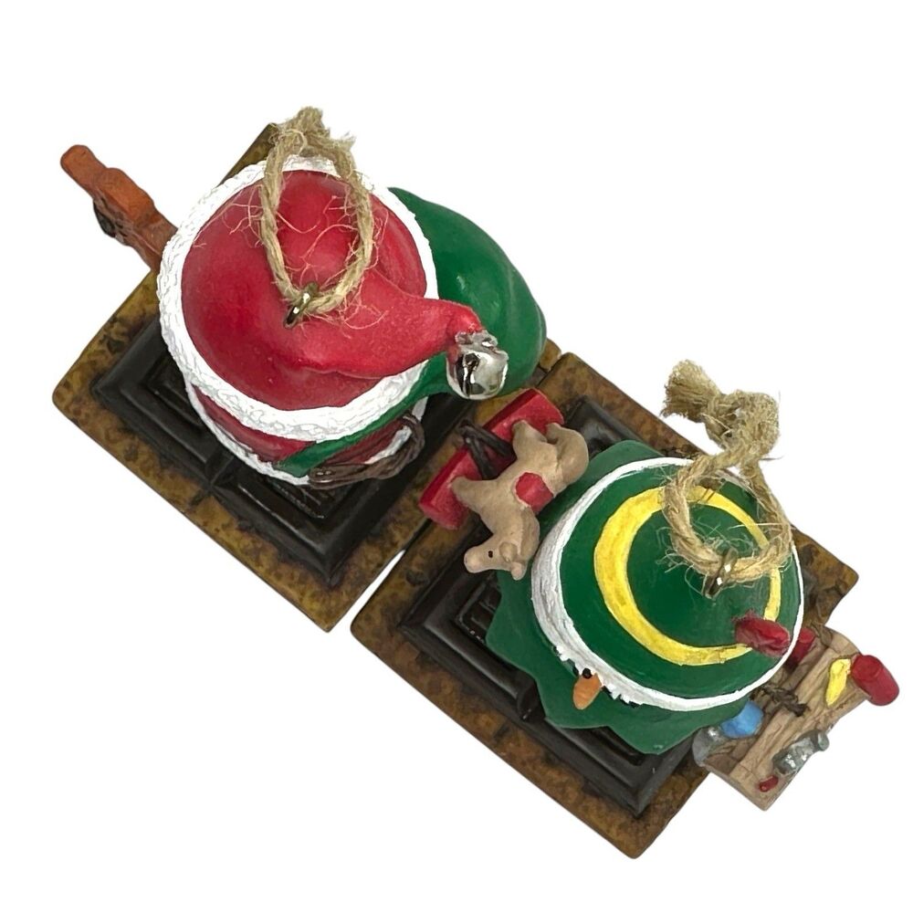 Set of 2 Midwest-CBK S'Mores Ornament - Santa w/Gift Sack & Snowman w/Tools Box - Picture 6 of 15